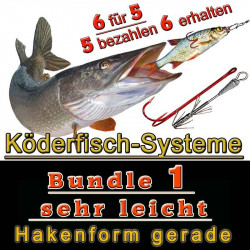 Bavaria Köderfisch Systeme BUNDLE 1 sehr leicht Hakenform gerade