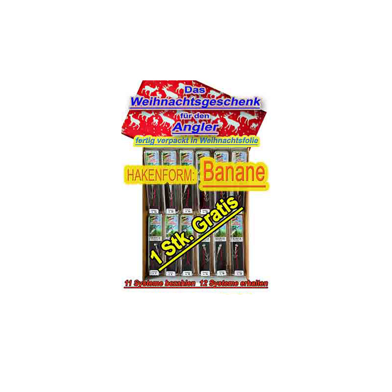 Bavaria Weihnachtsgeschenkset hakenform Banane