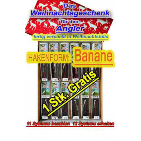 Bavaria Weihnachtsgeschenkset hakenform Banane