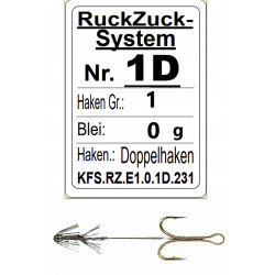 RuckZuck-Köderfisch-System STANDARD einzelne Systeme im Blister