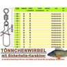 Tönnchenwirbel, Wirbel, Angelwirbel, Karabiner, Angelkarabiner, Snaps,safety Snap,