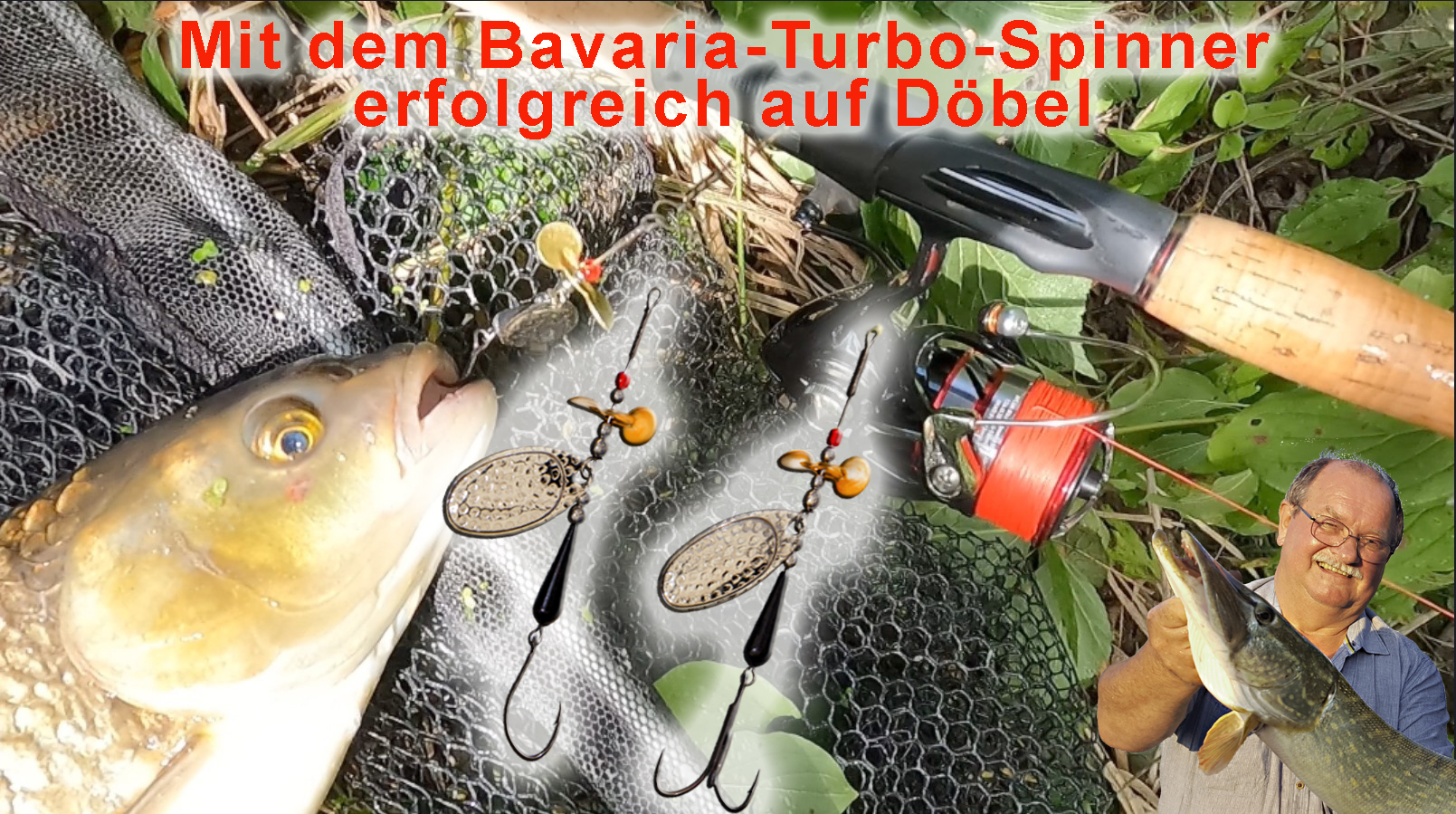 Livebiss eines Döbels auf den "Bavaria Turbo-Spinner"